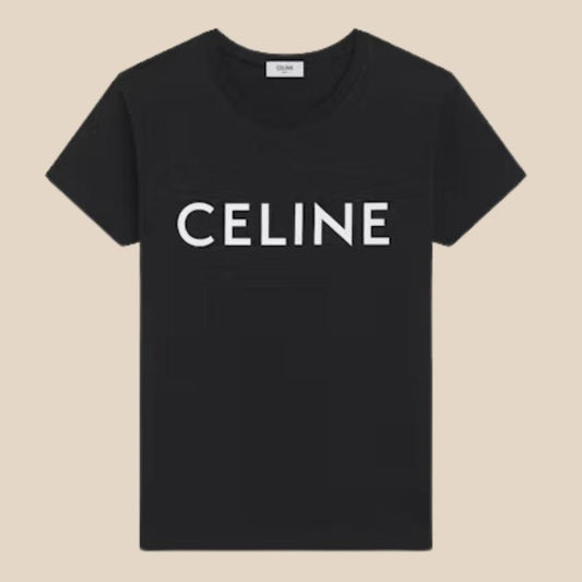 Celine Cotton T-shirt Black/White